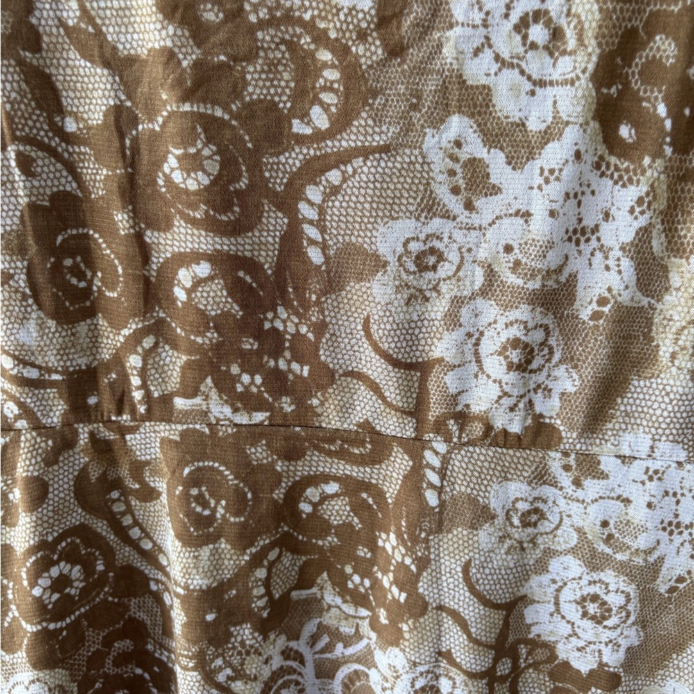 NY Co Medium Babydoll V Neck Cap Sleeve Sheer over Lining Olive Green‎ Fairy Y2K - Picture 9 of 12